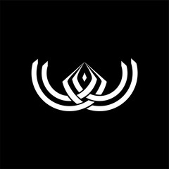 Initial letter W logo template in flat design monogram illustration