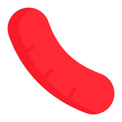 sausage icon with flat style. Suitable for website design, logo, app and ui.