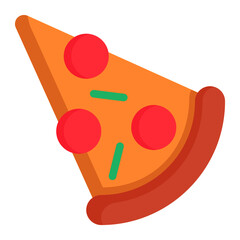 pizza icon with flat style. Suitable for website design, logo, app and ui.