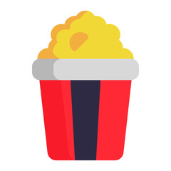 popcorn icon with flat style. Suitable for website design, logo, app and ui.