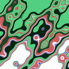 Green pink white swirls, texture, pattern with circles
