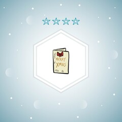 christmas card vector icon modern