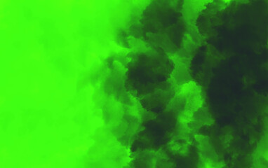 Attractive green smoke  isolated Background 