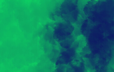 Fototapeta na wymiar attractive the smoke little green with dark green background