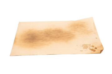 Old crumpled beige paper background.