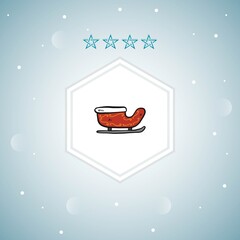 sled   vector icon modern