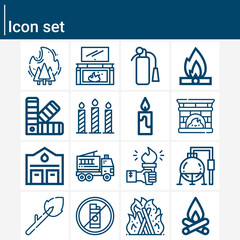 Simple set of interest related lineal icons.