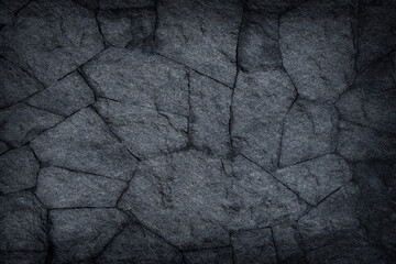 black or dark gray stone wall texture  abstract background