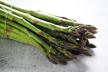 A bunch of asparagus sprouts