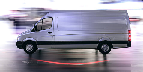 Transporter mit Hintergrundunschärfe