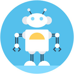 
Robotics Flat Vector Icon

