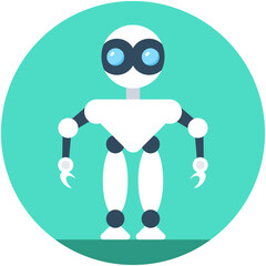 
Robotics Flat Vector Icon
