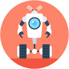 Fototapeta premium Robotics Flat Vector Icon 