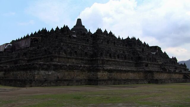 Borobudur Temple Compounds is one of the greatest Buddhist monuments in the world.Central Java Indonesia, Buddhist Temple.