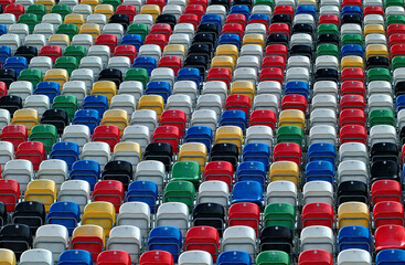 Texture - Colored stadium seats in rows