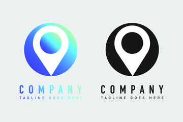 Target location icon. Location point logo vector template. Eps 10 vector illustration