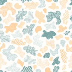 Camouflage Jeans background. Denim seamless pattern. Spotted jeans cloth.

