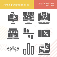 Simple set of bottles related filled icons.