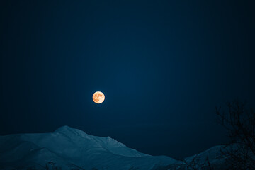 moon over the mountains