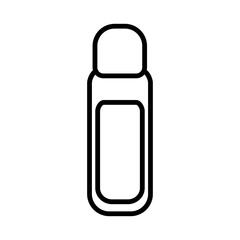 Black and white icon simple linear fashionable glamorous jars with cosmetic liquid for removing nail polish, makeup for beauty guidance. illustration