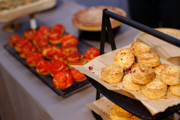 Snack set ready for participants after meeting