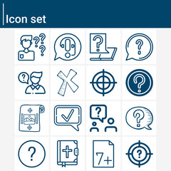 Simple set of matthew related lineal icons.