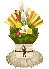 生花の門松　松竹梅　
