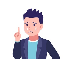 Short-haired man in a dark blue jacket