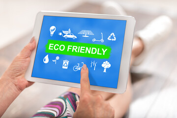 Eco friendly concept on a tablet