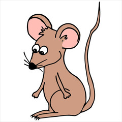 Cute and spotted mouse. Vector