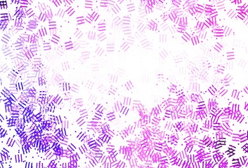 Fototapeta na wymiar Light Purple, Pink vector template with repeated sticks, dots.