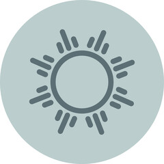 Sun icon for any purpose mobile app presentation website