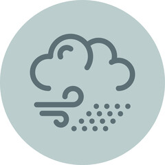 Wind rain icon for any purpose mobile app presentation website