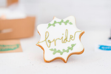 Cookies with heart shape for weddings or valentines day