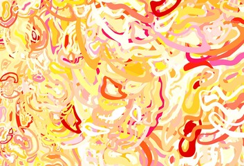Light Red, Yellow vector template with chaotic shapes.