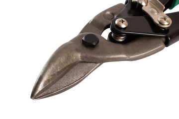 Sheet metal snips. Isolated with handmade clipping path.