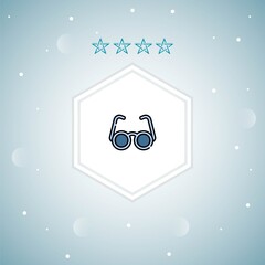     glasses vector icon moderns