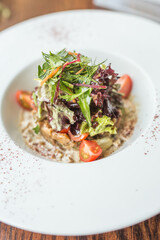 fresh farm vegetables with sauce