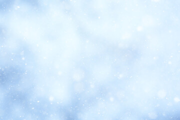 abstract blue background snow snowflakes, new year, glow design