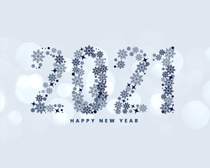 creative 2021 snowflake text new year background design
