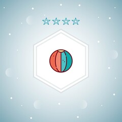 beach ball vector icon moderns