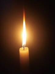 A single candle can  erase the darkness. Life is just like  candles , cannot  turn off but  spread lights to others.