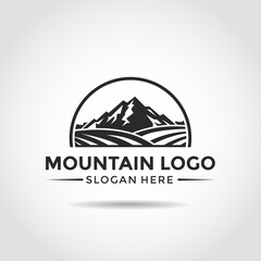 Fototapeta na wymiar Mountain and agriculture Logo template. Vector illustrator eps.10