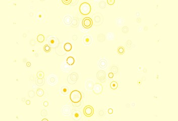 Light Green, Yellow vector pattern with spheres.