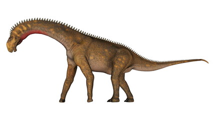 Mesiasaurus dinosaur walking isolated in white background - 3D render