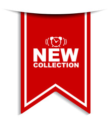 red vector illustration banner new collection