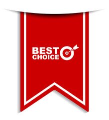 red vector illustration banner best choice