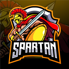 Spartan mascot. esport logo design