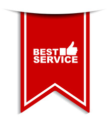 red vector illustration banner best service
