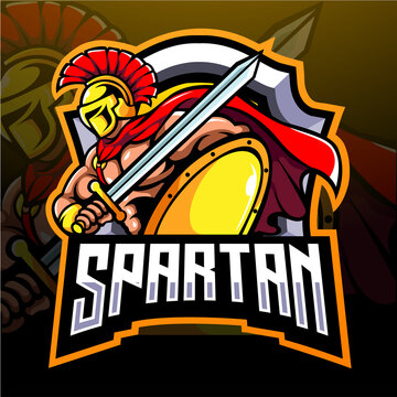 Spartan mascot. esport logo design